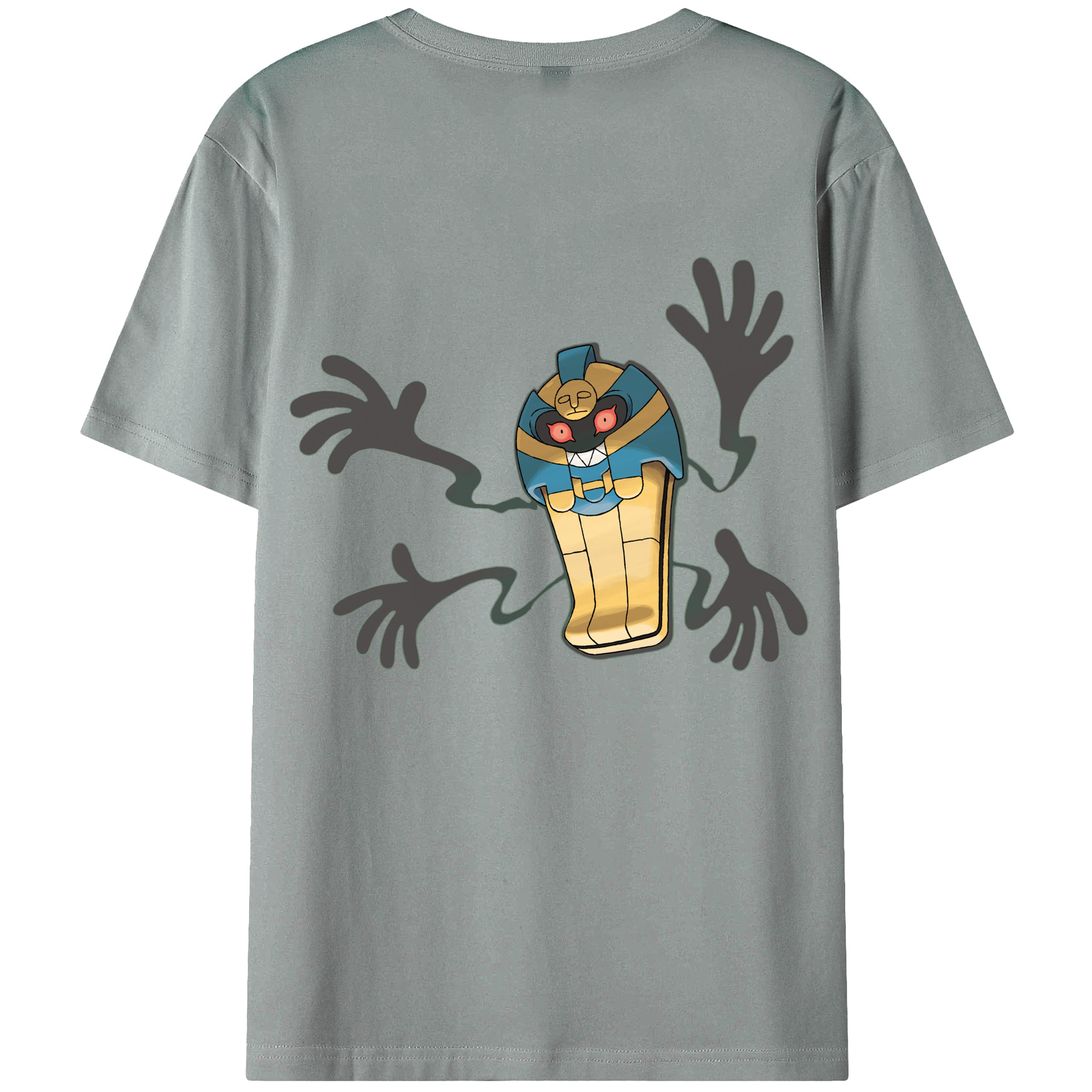 （画像用） ポケットモンスター Pokémon 綿100％ メンズ半袖Tシャツ（バックプリント） 通気性
